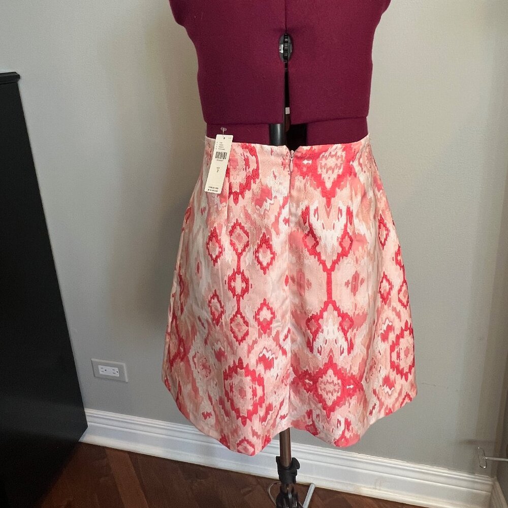 NWT Anthropologie Hutch Pink/Peach/White Ikat Mini Skirt, Size 2 - Picture 3 of 7